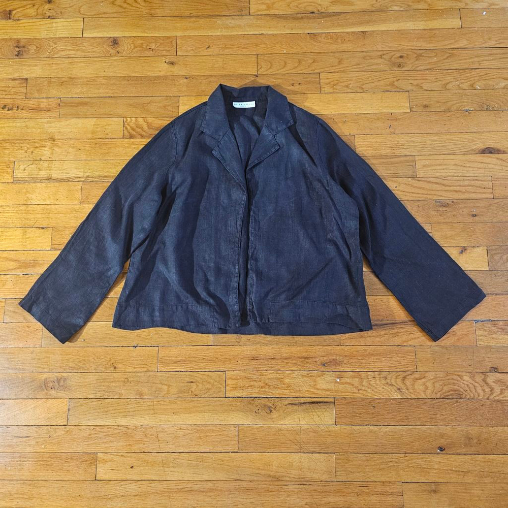 Bryn Walker Black Linen Blazer Jacket XS